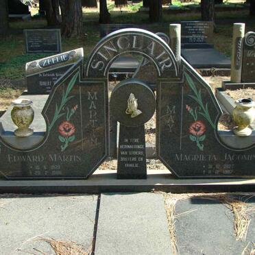 SINCLAIR Edward Martin 1923-1988 &amp; Magrieta Jacomina 1927-1987