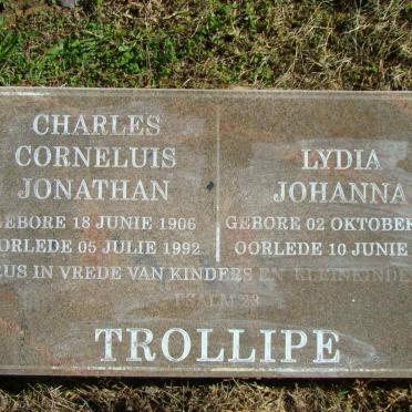 TROLLIPE Charles Corneluis Jonathan 1906-1992 &amp; Lydia Johanna 1920-2000