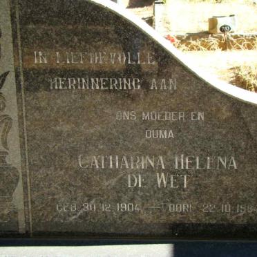 WET Catharina Helena, de 1904-1984