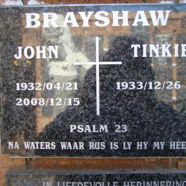 BRAYSHAW John 1932-2008 &amp; Tinkie 1933-