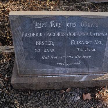 BESTER Frederik Jacobus & Johanna Katrina Elisabet NEL