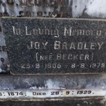 BRADLEY Joy nee BECKER 1905-1979