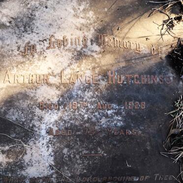 HUTCHINSON Arthur Lange -1928