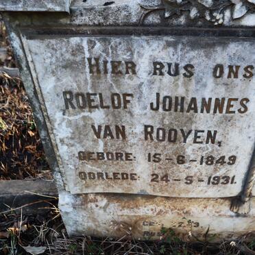 ROOYEN Roelof Johannes, van 1849-1931