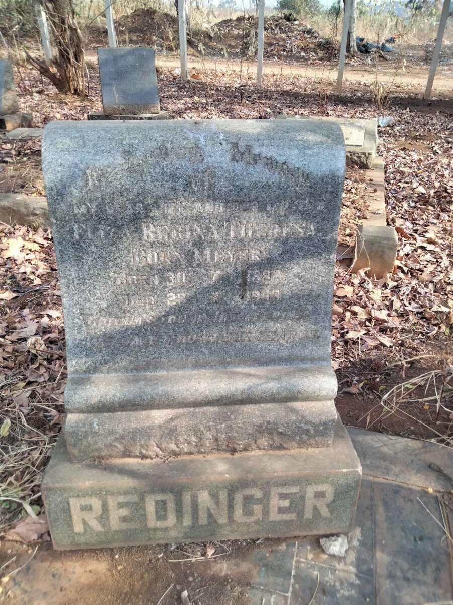 REDINGER Eliza Regina Theresa nee MEYER 188?-1953