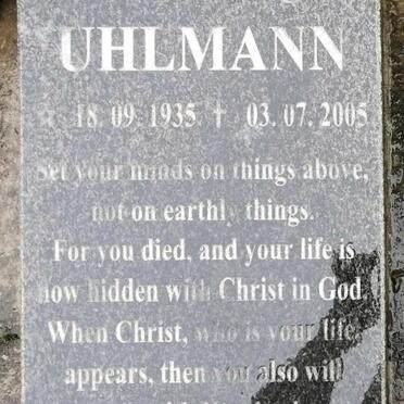 UHLMANN Udo George 1935-2005
