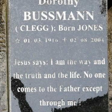 BUSSMANN Dorothy  nee JONES 1916-2004