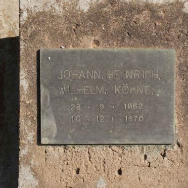 KOHNE Johann Heinrich Wilhelm 1862-1870