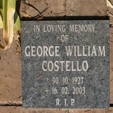 COSTELLO George William 1927-2003