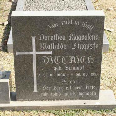 DITTRICH Dorothea Magdalena Mathilde Auguste nee SCHMIDT 1906-1997