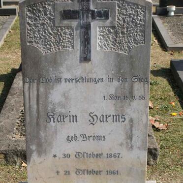 HARMS Karin nee BROMS 1867-1961