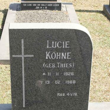 KOHNE Lucie nee THIES 1926-1988