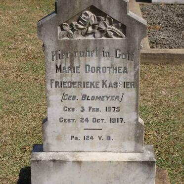 KASSIER Marie Dorothea Friederieke nee BLOMEYER 1875-1917