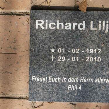 LILJE Richard 1912-2010