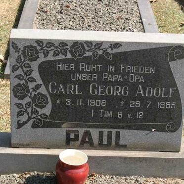 PAUL Carl Georg Adolf 1908-1985