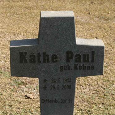 PAUL Kathe nee KOHNE 1913-2000