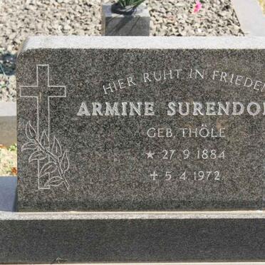 SURENDORFF Armine nee THOLE 1884-1972 