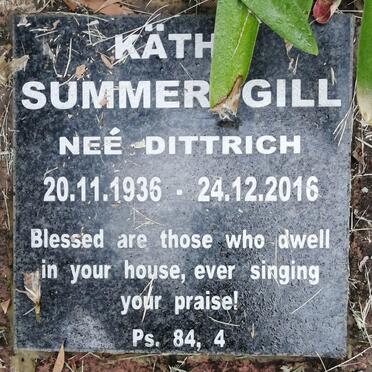 SUMMERSGILL Käthe nee DITTRICH 1936-2016