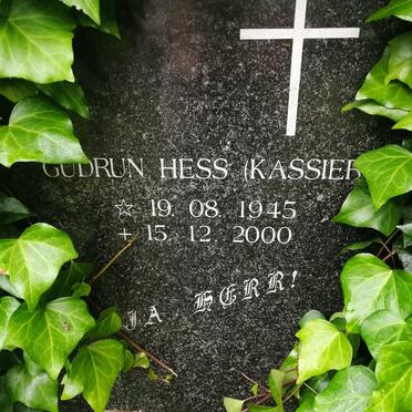 HESS Gudrun nee KASSIER 1945-2000