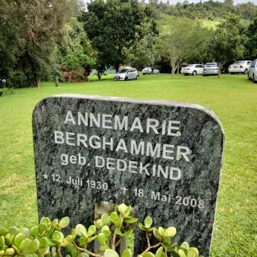 BERGHAMMER Annemarie NEE DEDEKIND 1930-2008