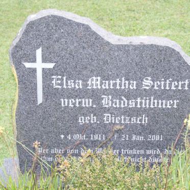 BADSTUBNER Elsa Martha Seifert  nee DIETZSCH 1911-2001