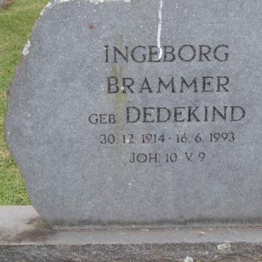 BRAMMER Ingeborg nee DEDEKIND 1914-1993