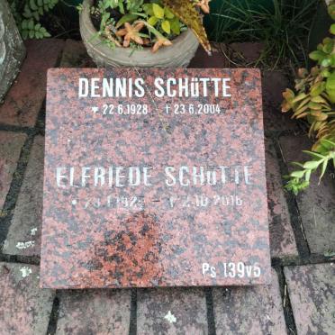 SCHUTTE Dennis 1928-2004 &amp; Elfriede 1925-2016