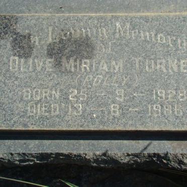 TURNER Olive Miriam nee POLLY 1928-1996