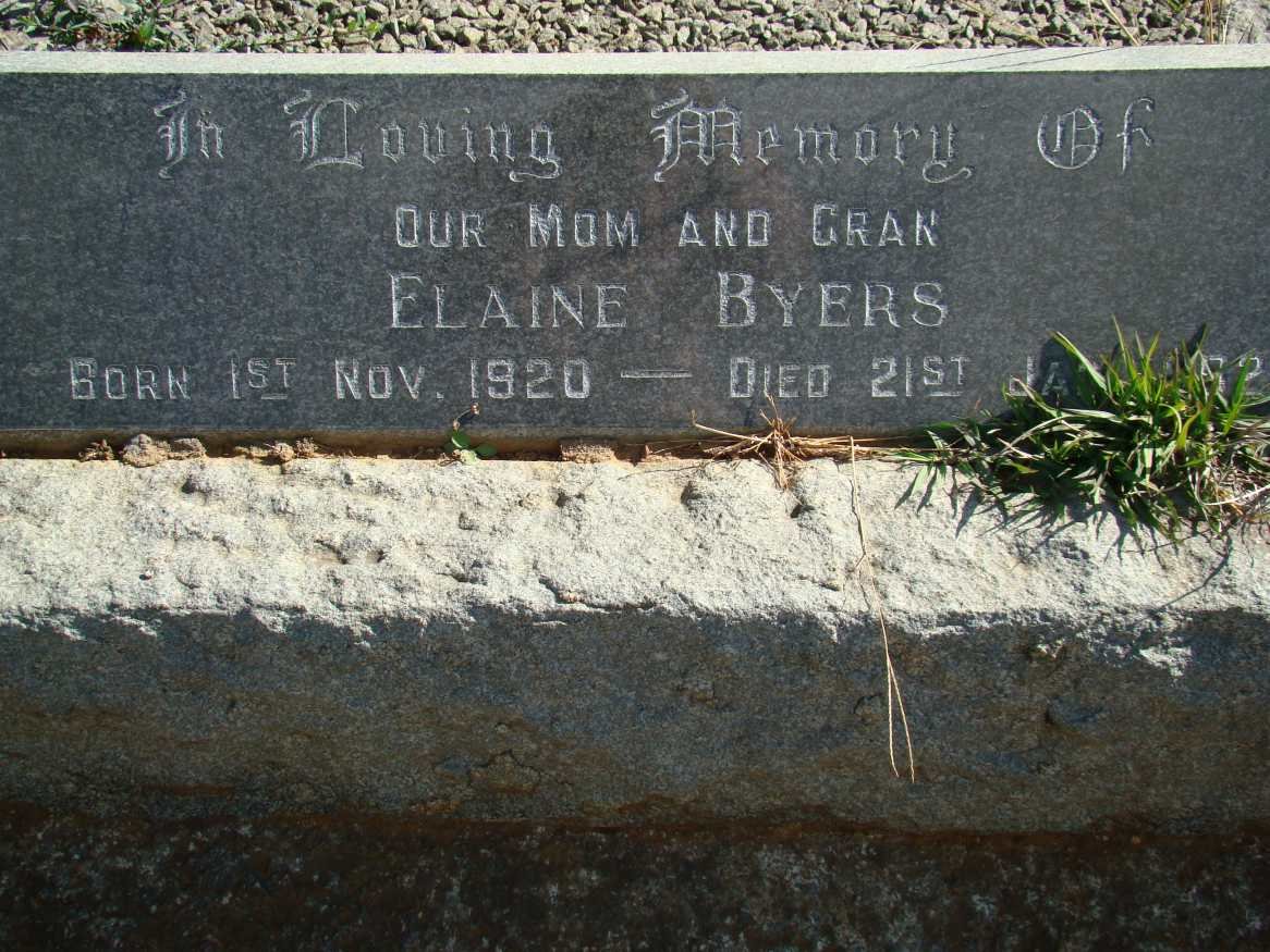 BYERS Elaine 1920- ?2