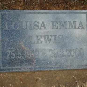 LEWIS Louisa Emma 1912-2000