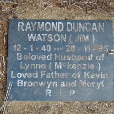 WATSON Raymond Duncan 1940-1995