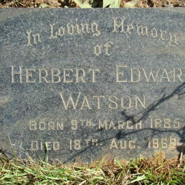 WATSON Herbert Edward 1885-1969