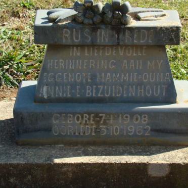 BEZUIDENHOUT Annie E. 1908-1962