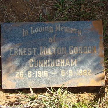 CUNNINGHAM Ernest Milton Gordon 1916-1982