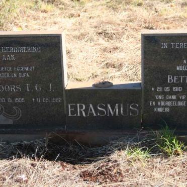 ERASMUS T.C.J. 1905-1982 &amp; E.S. 1910-1993