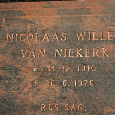 NIEKERK Nicolaas Willem, van 1910-1976