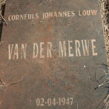 MERWE Corneuls Johannes Louw, van der 1947-2000