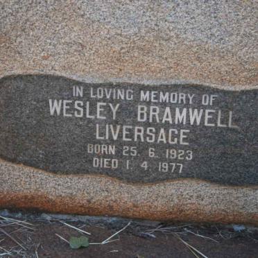 LIVERSAGE Wesley Bramwell 1928-1977