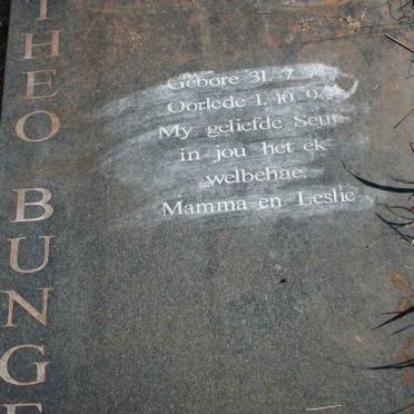 BUNGE Theo 1974-1994