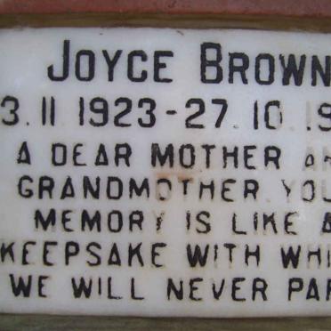 BROWN Joyce 1923-1990