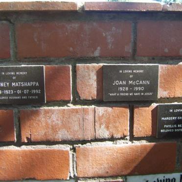 McCANN Joan 1928-1990 :: McVICKER Margery Grace :: PAULL Phyllis Bertha :: MATSHAPPA Sydney 1923-1992