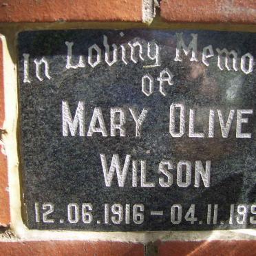 WILSON Mary Olive 1916-1992