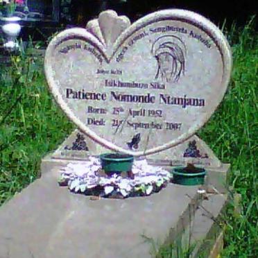 NTANMANA Patience Nomonde 1952-2007