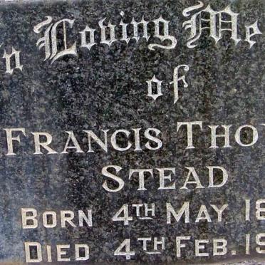 STEAD Francis Thomas 1879-1966