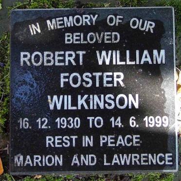 WILKINGSON Robert William Foster 1930-1999