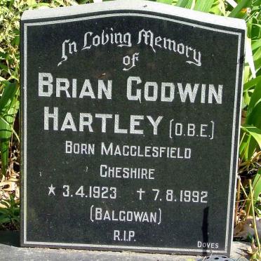 HARTLEY Brian Godwin 1923-1992