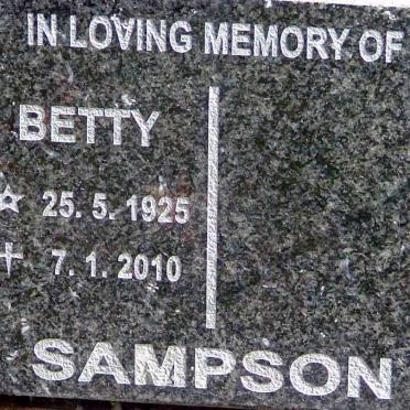 SAMPSON Betty 1925-2010