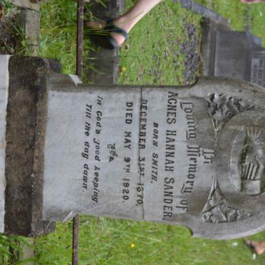SANDER Agnes Hannah nee SMITH 1870-1920