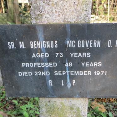 McGOVERN Benignus -1971