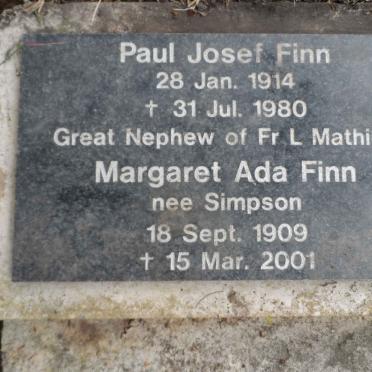 FINN Paul Josef 1914-1980 &amp; Margaret Ada SIMPSON 1909-2001